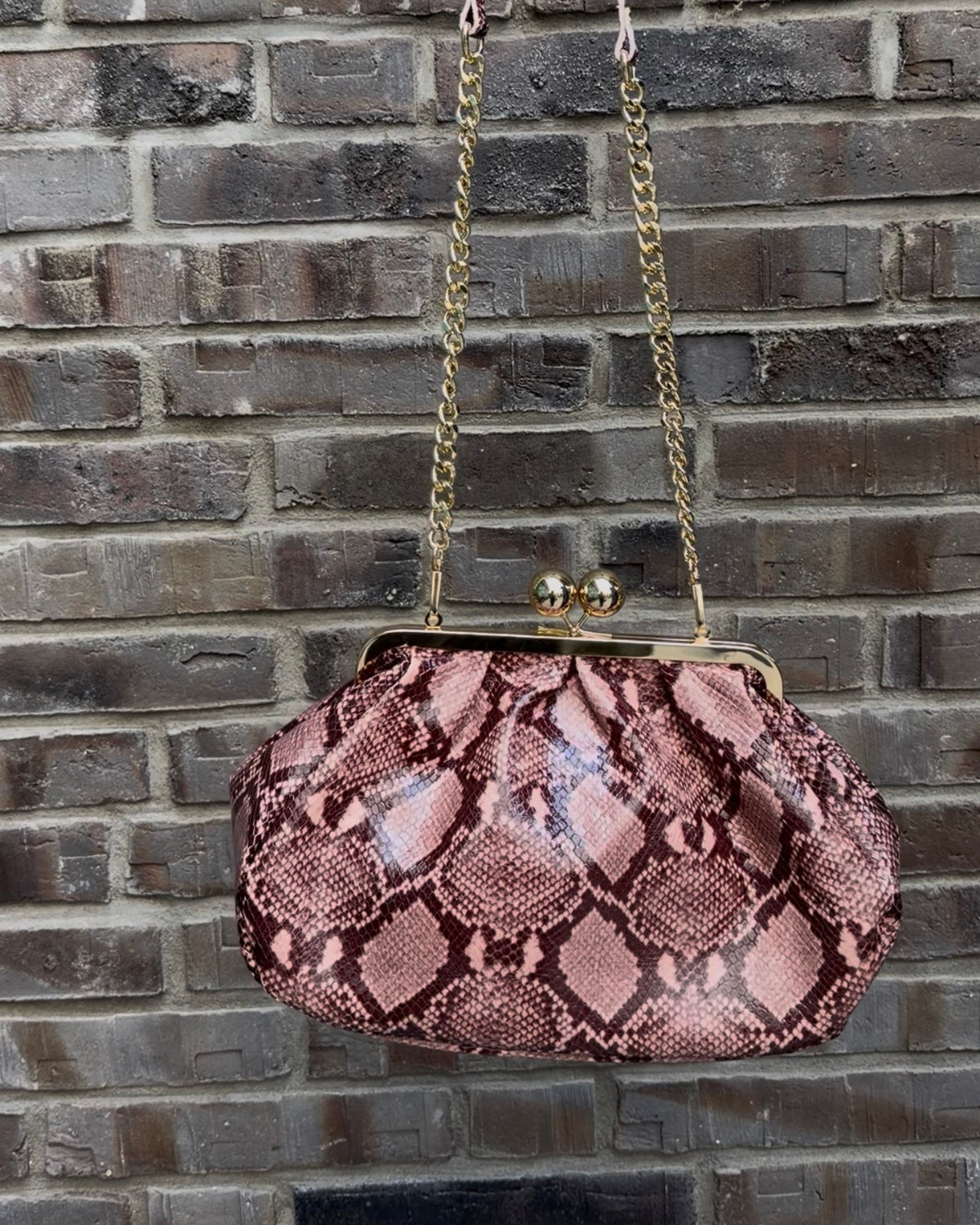 Snake Clutch pink
