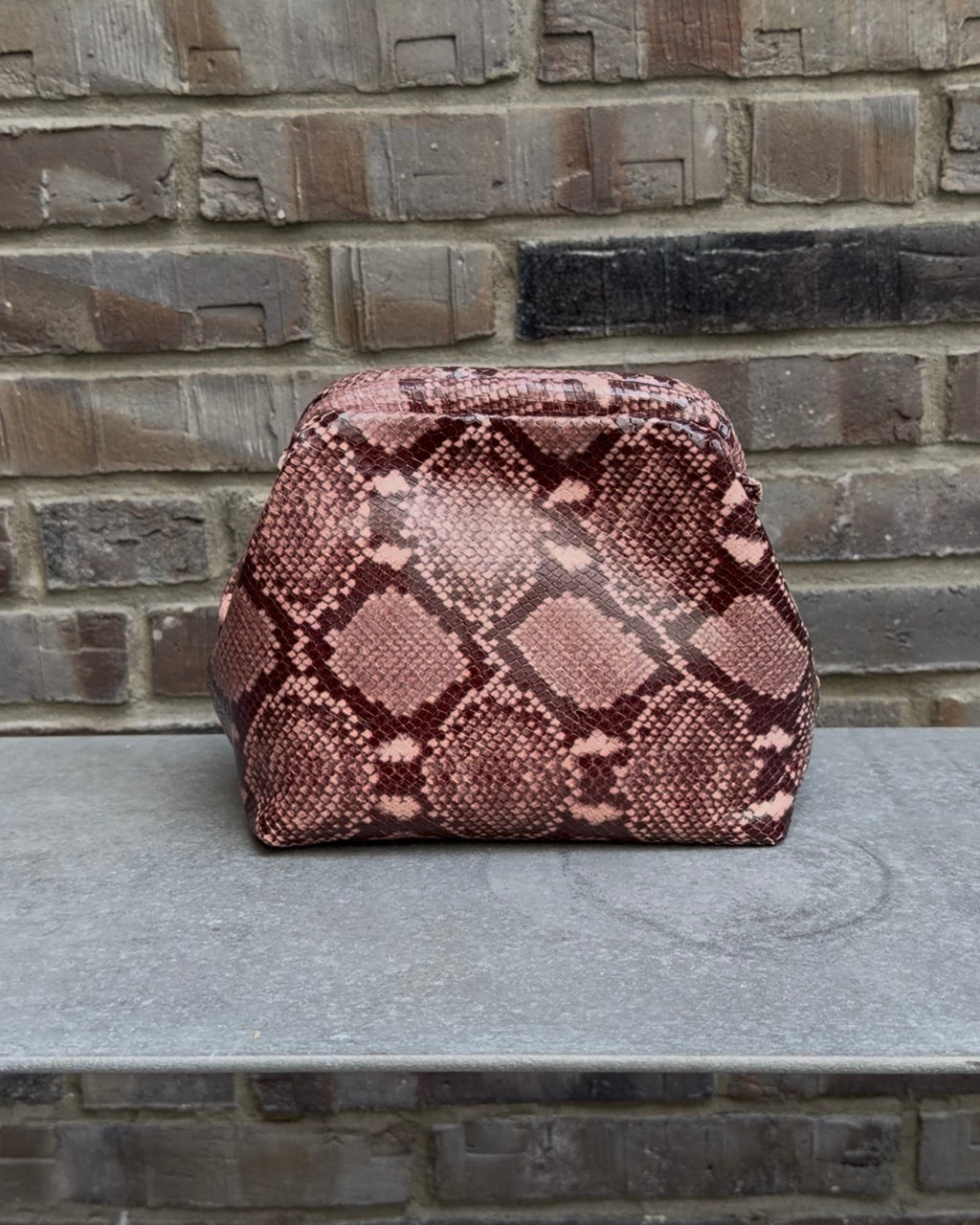 Snake Clutch Mini pink