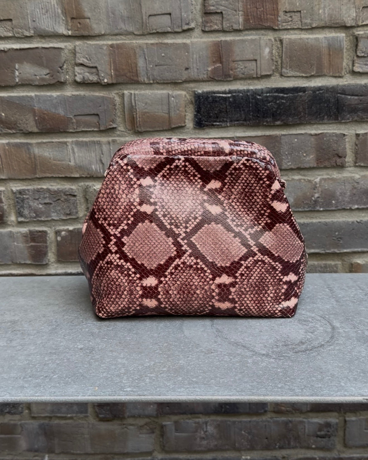 Snake Clutch Mini pink