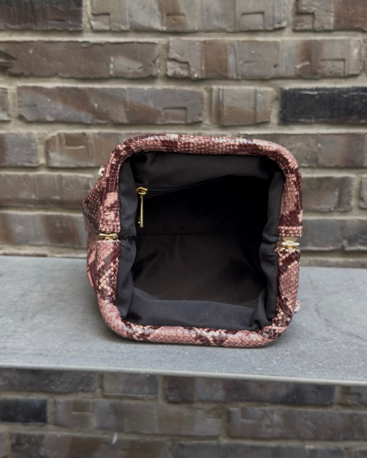 Snake Clutch Mini pink