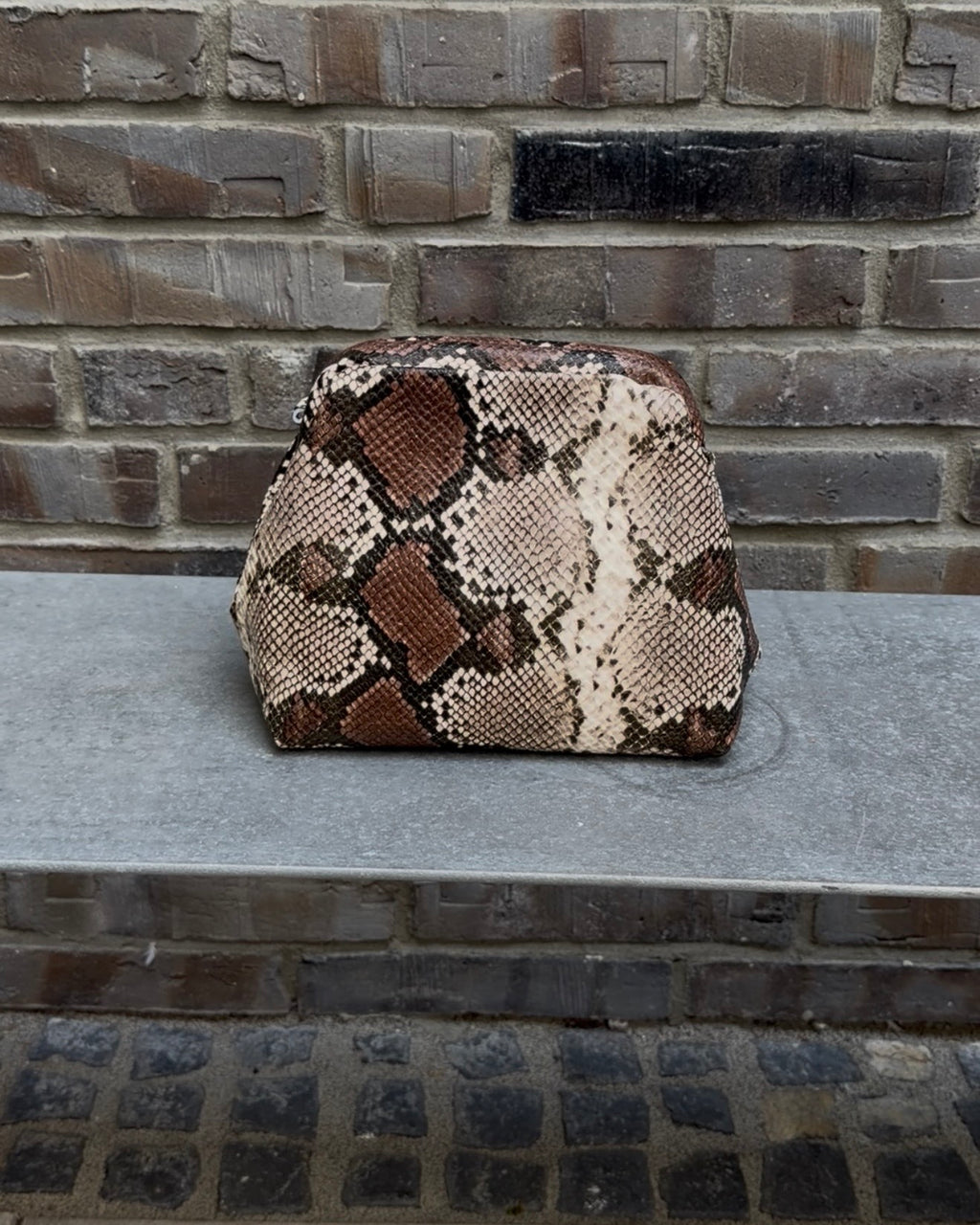 Snake Clutch Mini braun