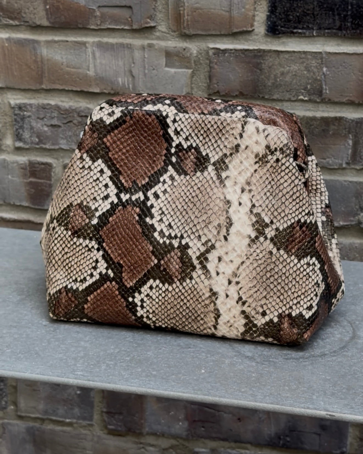 Snake Clutch Mini braun