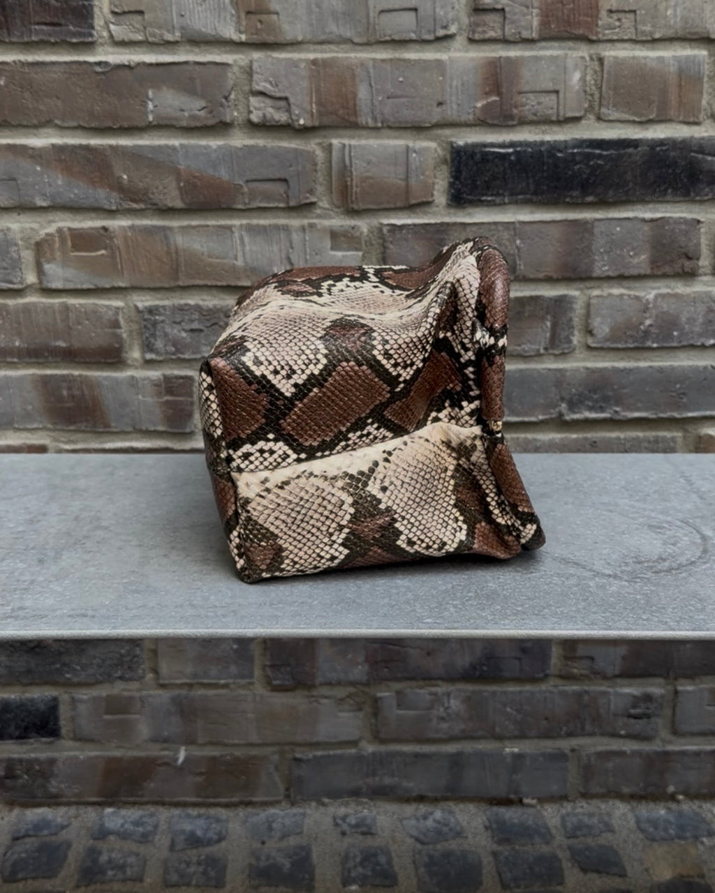 Snake Clutch Mini braun