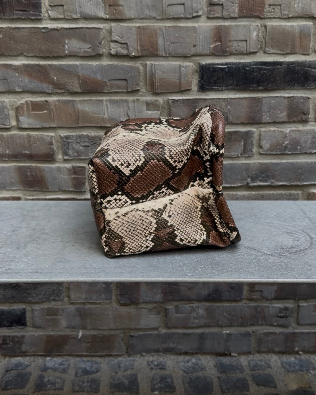 Snake Clutch Mini braun