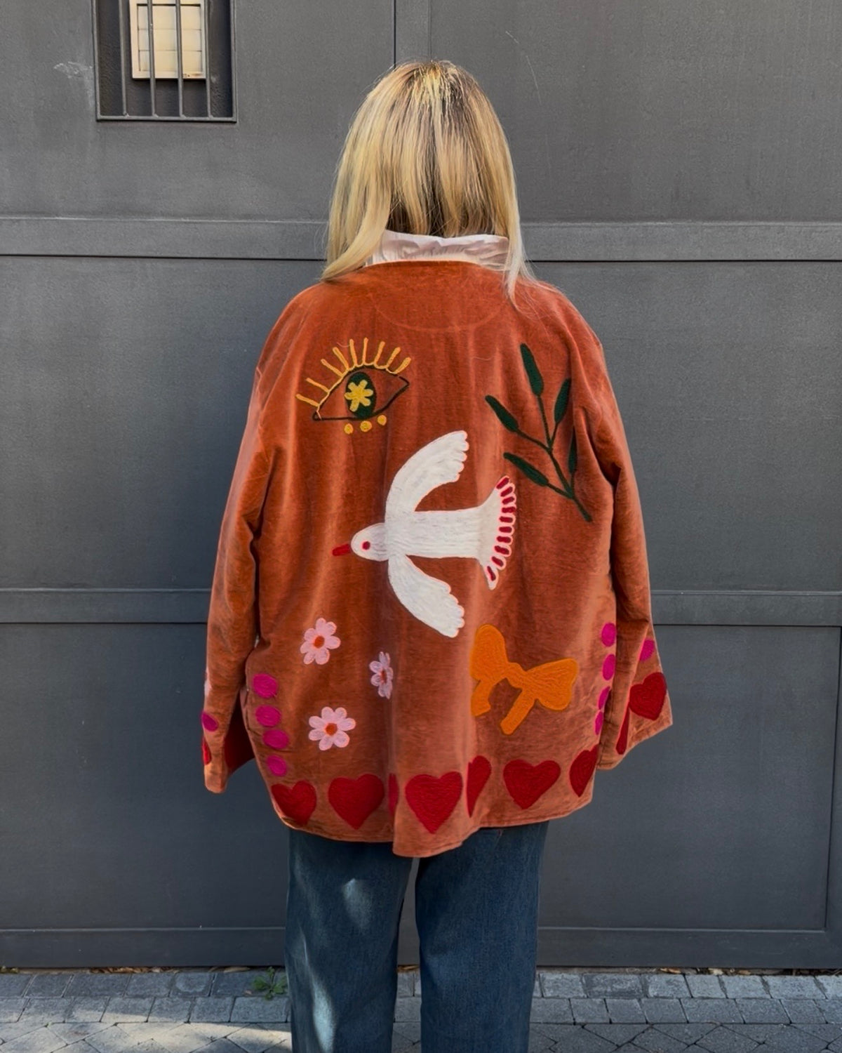 Samtjacke 'Birds of Love'