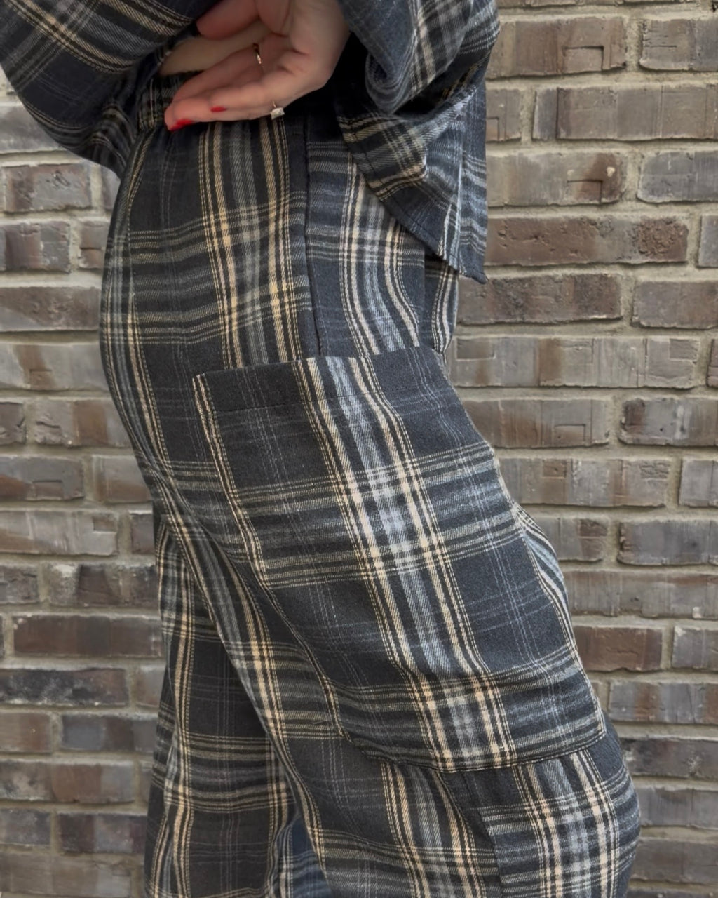 Hose 'The Check' grau