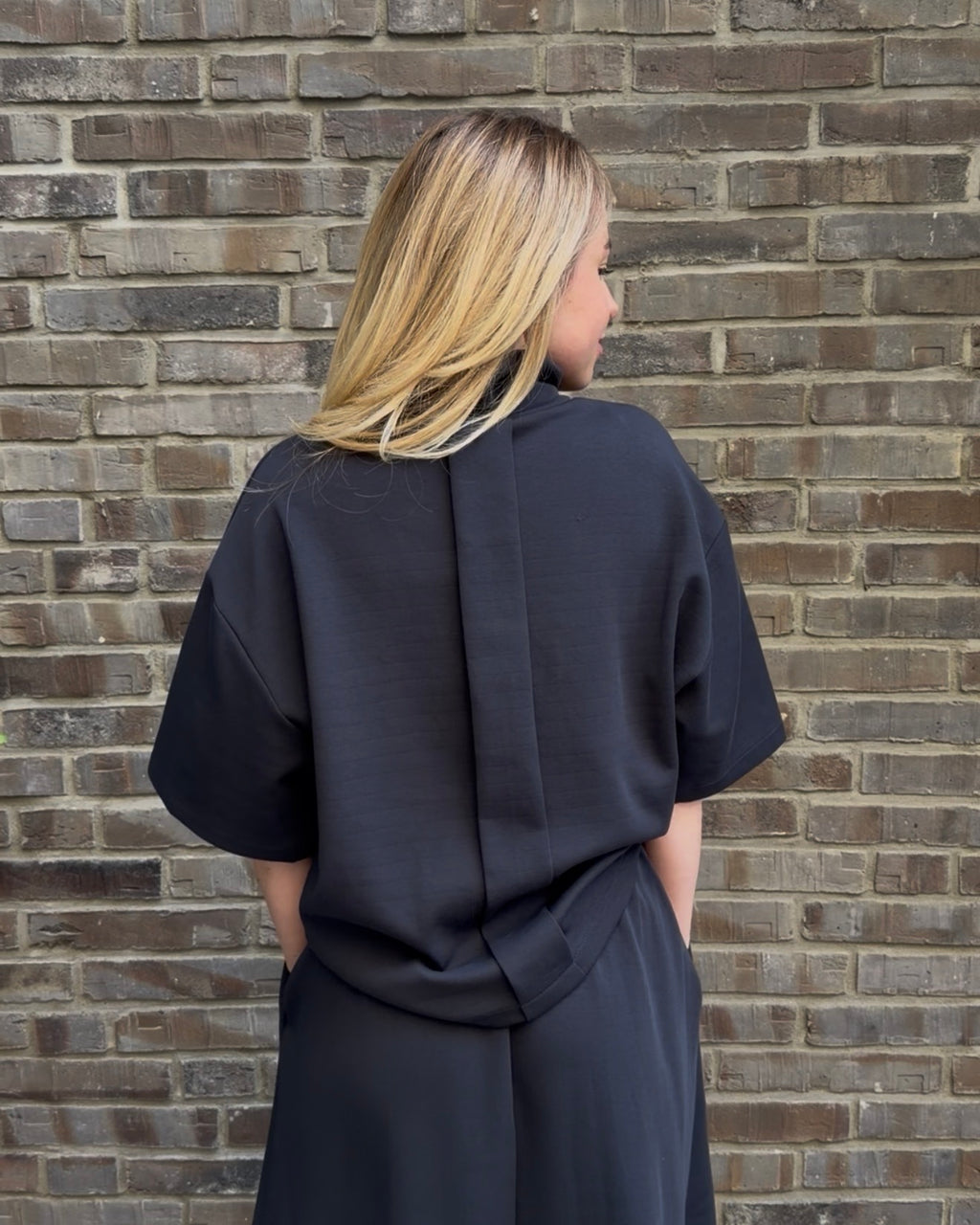 Sweatshirt mit Stehkragen marine