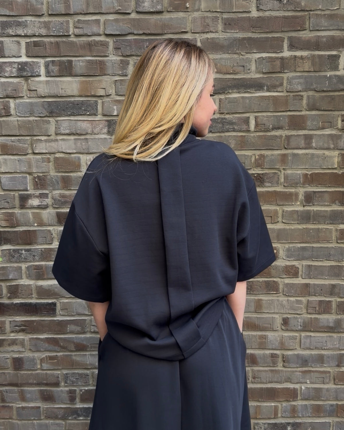 Sweatshirt mit Stehkragen marine