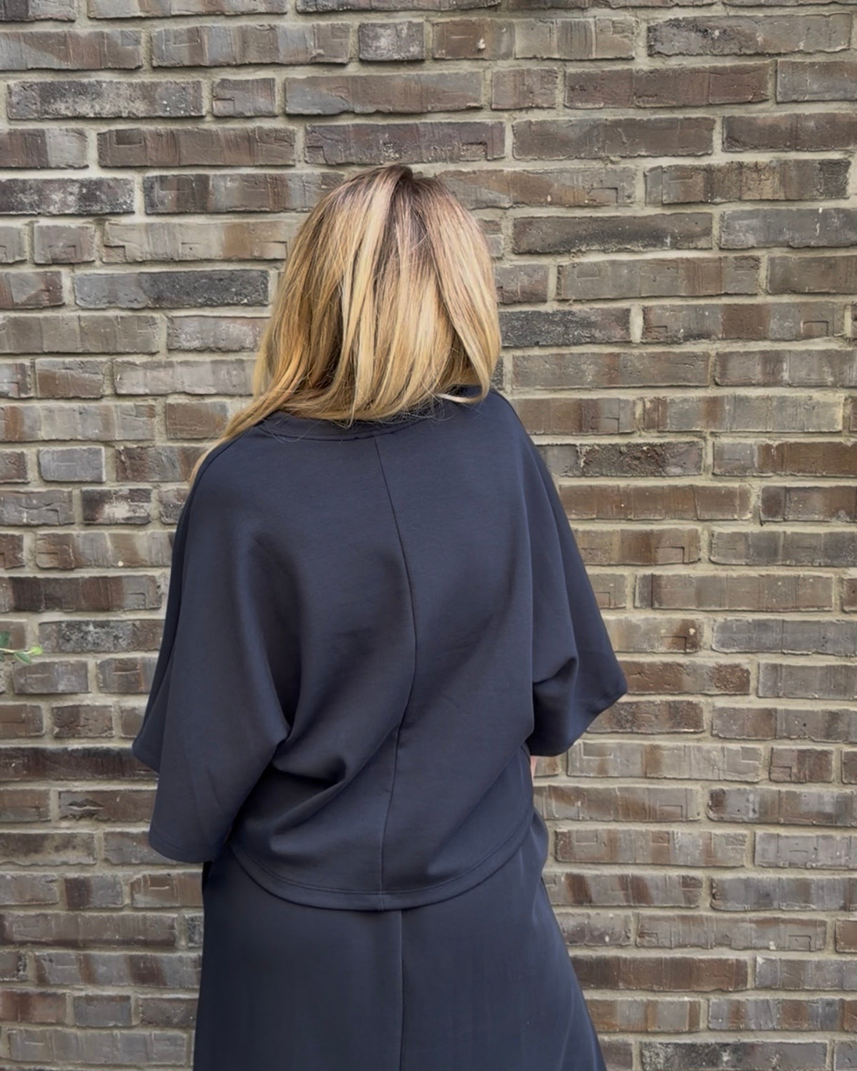 Sweatshirt mit Rundhals marine