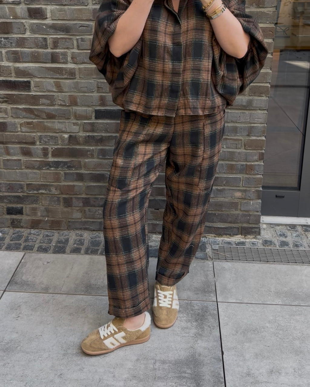 Hose 'The Check' braun