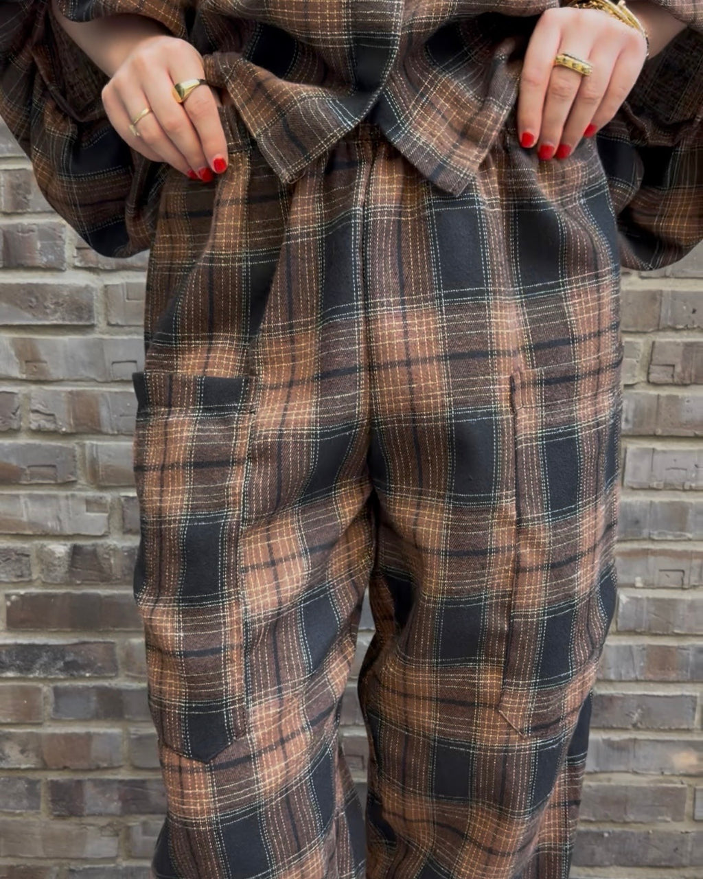 Hose 'The Check' braun
