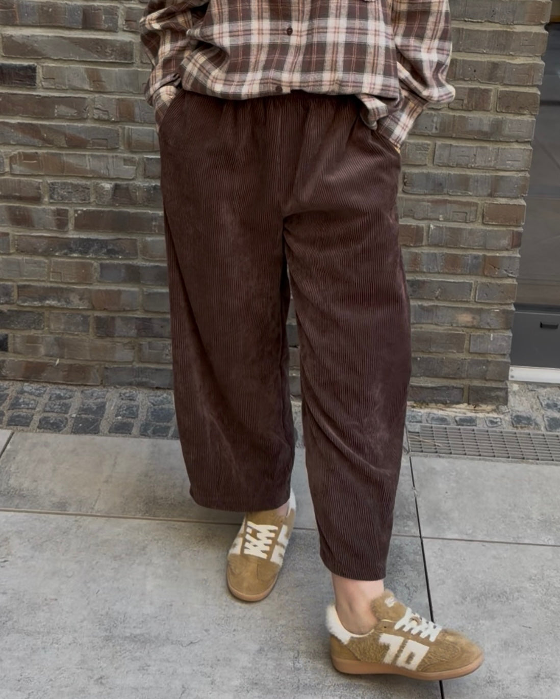 Hose 'Cord' braun