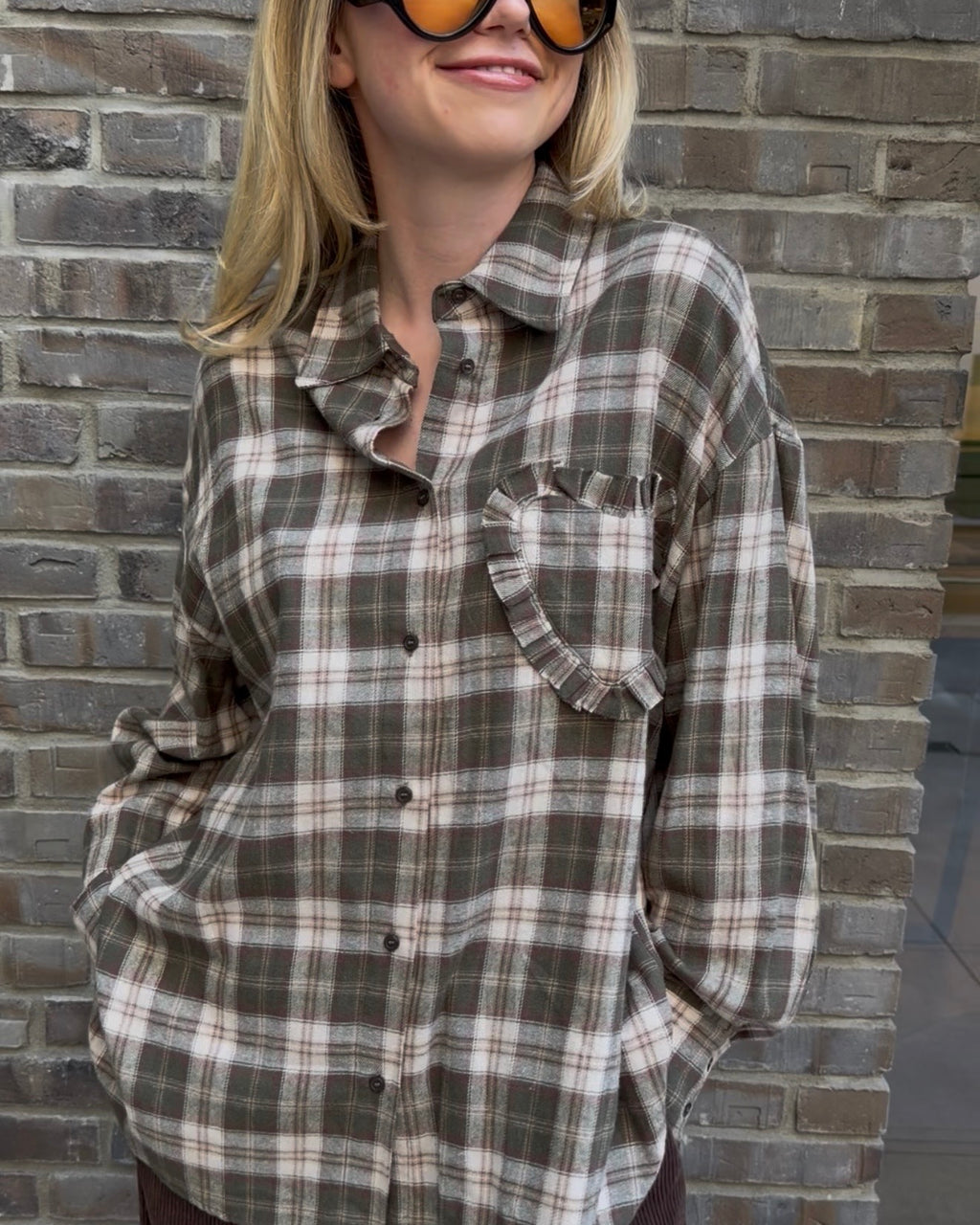 Bluse 'Heart' khaki